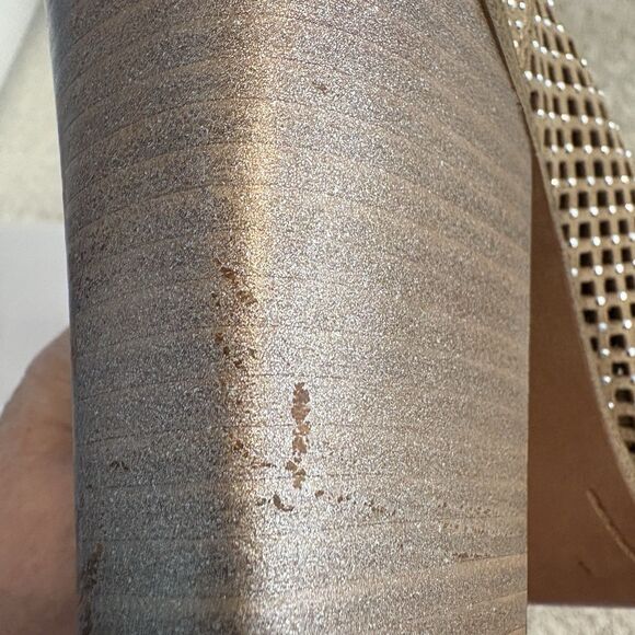 Vince Camuto Ankle Booties  US 9M Tan‎ 4"Block Stacked Heel Peep Toe Sparkley - Picture 9 of 9